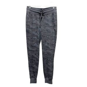 RBX Camo Jogger Pants Gray Women Size Small Elastic Waist Drawstring